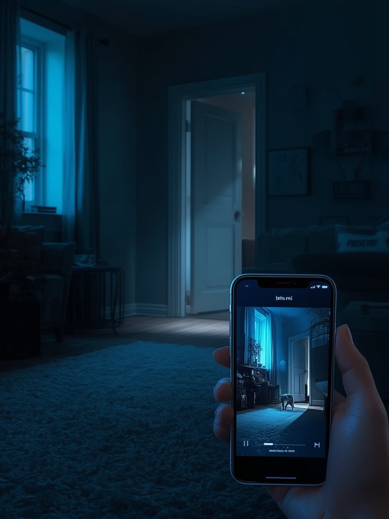 security camera in action