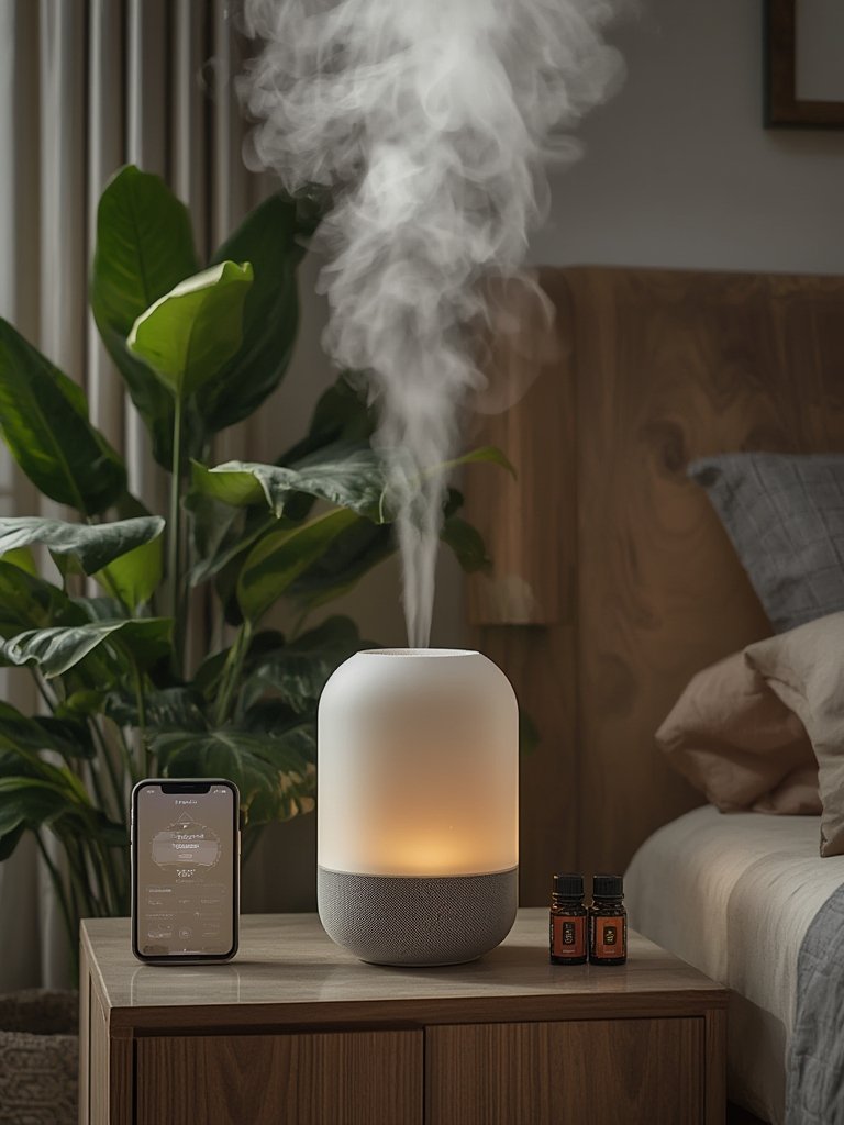 smart humidifier in action