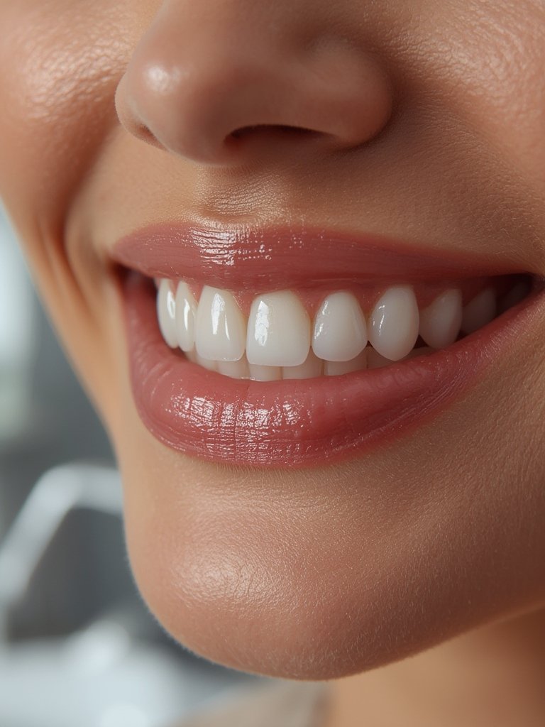 teeth whitening in action