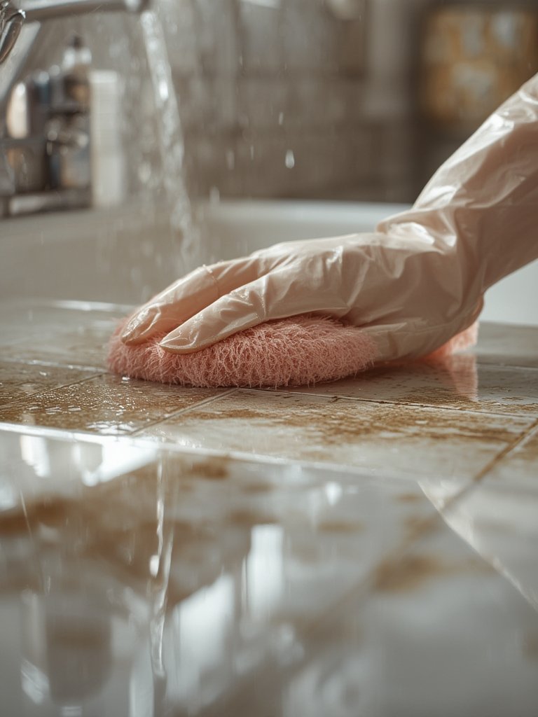 cleaning paste in action