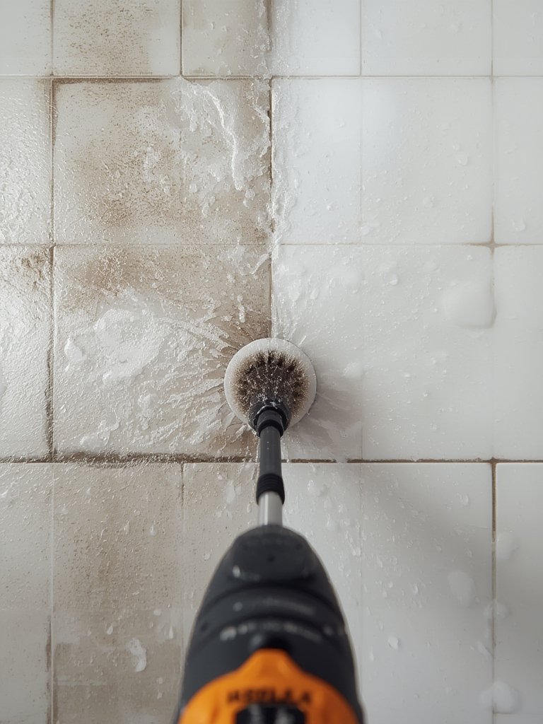 drill brush in action